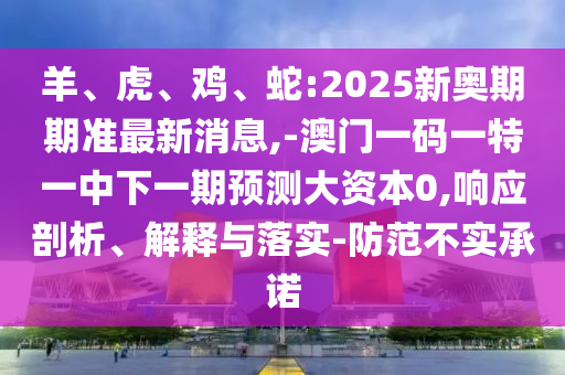 羊、虎、雞、蛇:2025新奧期期準(zhǔn)最新消息,-澳門一碼一特一中下一期預(yù)測(cè)大資本0,響應(yīng)剖析、解釋與落實(shí)-防范不實(shí)承諾